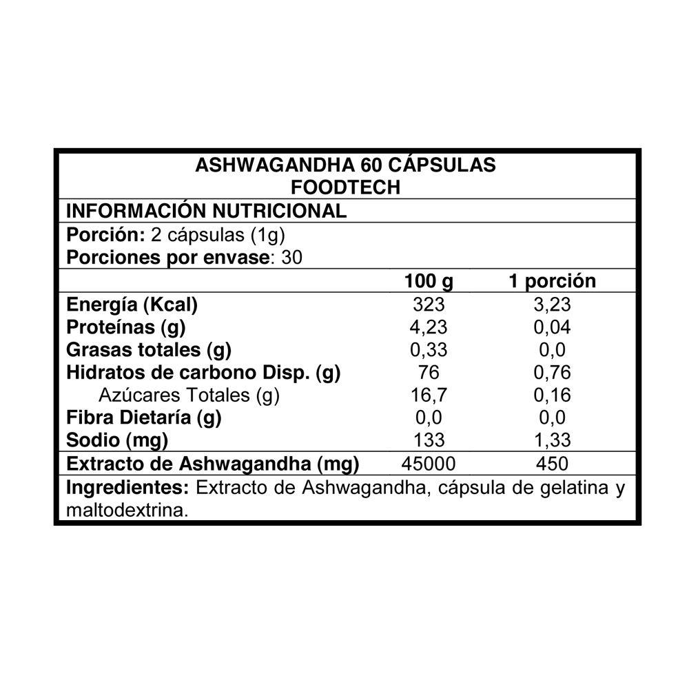 Ashwagandha 450 Mg - 30 Dias - Foodtech-1