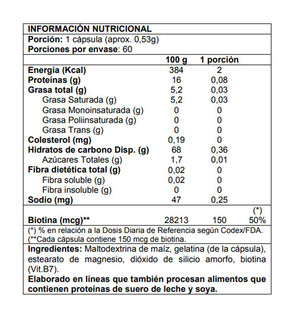 Biotin - 60 cap Pharmacorp-1