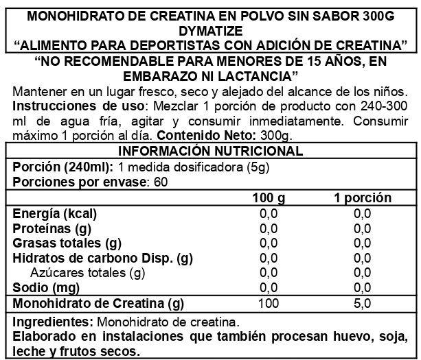 CREATINA MONOHIDRATADA CREAPURE - DYMATIZE - 300G-2