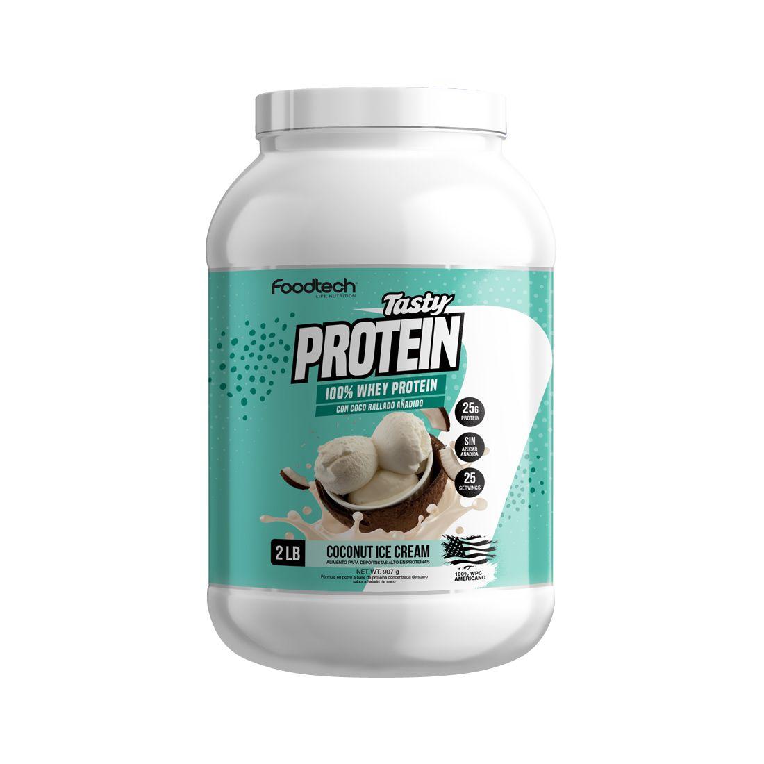 Tasty Protein 100% Whey 2lbs Coconut ice cream - Foodtech-0