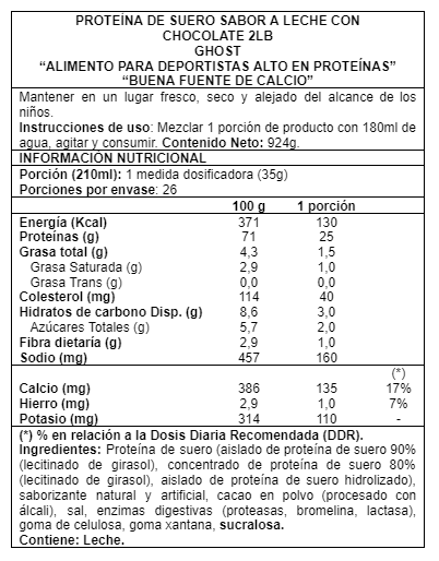 Whey Protein 2lbs Chocolate - Ghost-3