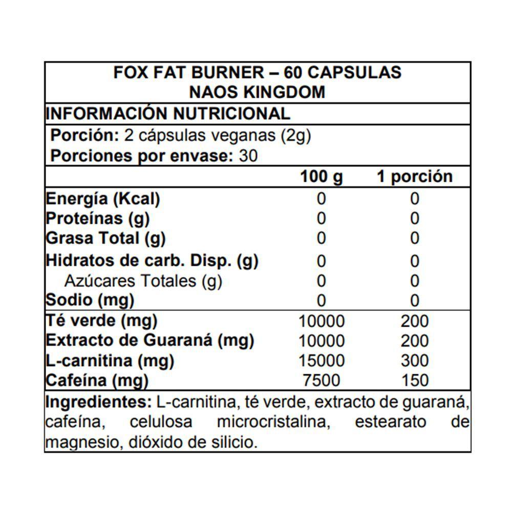 Fox Fat Burner 60 caps - Naos Kingdom-1