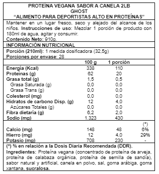 Vegan Protein 2lbs Cinamon - Ghost-1