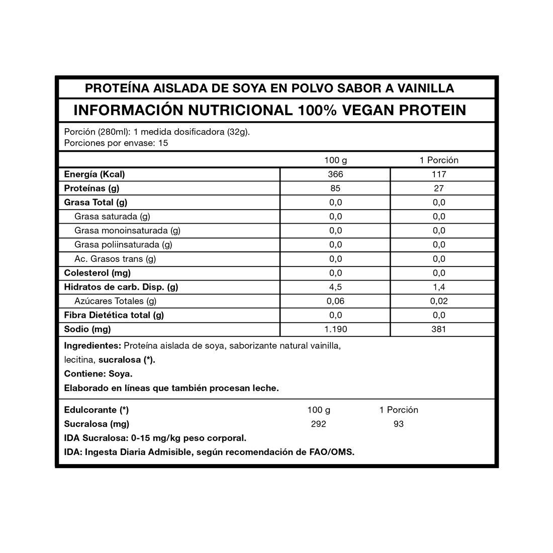 Vegan Protein 1lb - Foodtech Vainilla Ice Cream-1