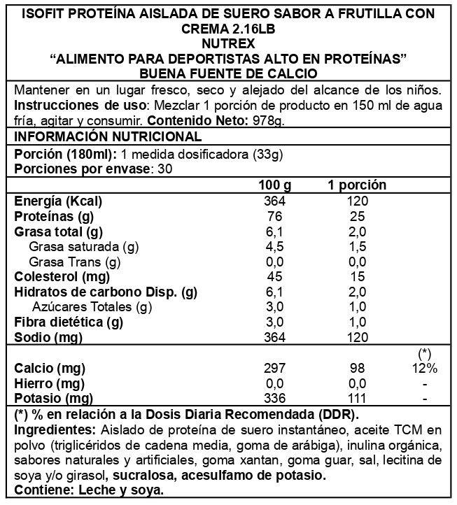 Isofit 2 lbs Strawberry and cream - Nutrex-1