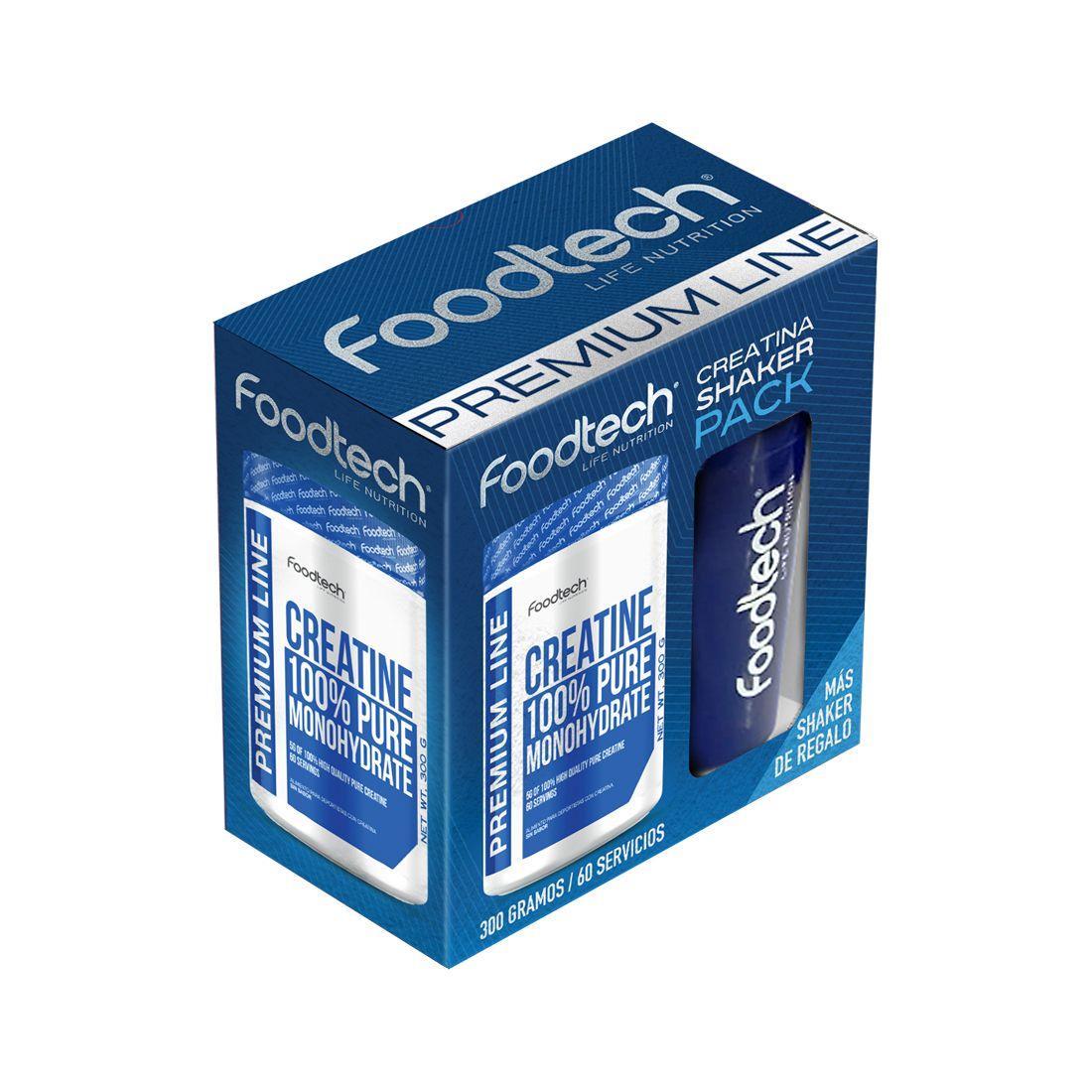 Pack Creatina 300gr + Shaker Blue White - Foodtech-2