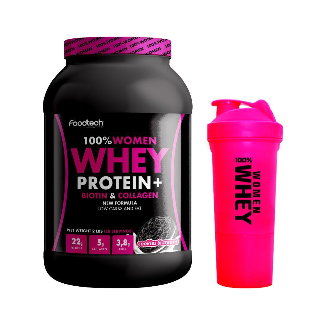 100% Women Whey 2lbs - Cookies and Cream + Shaker Women-0