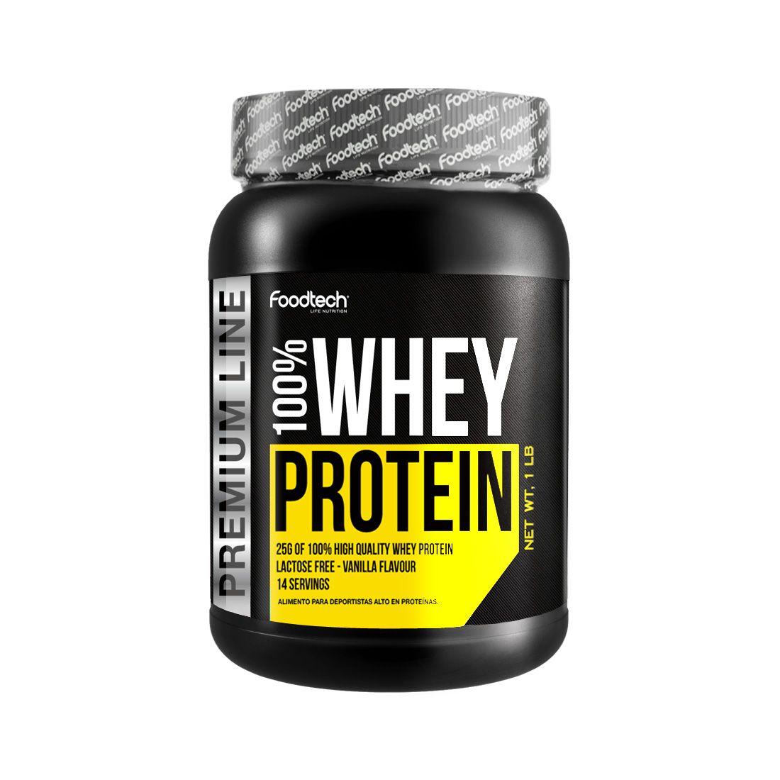 100% Whey Protein Premium Line 1lbs Vainilla - Foodtech-0