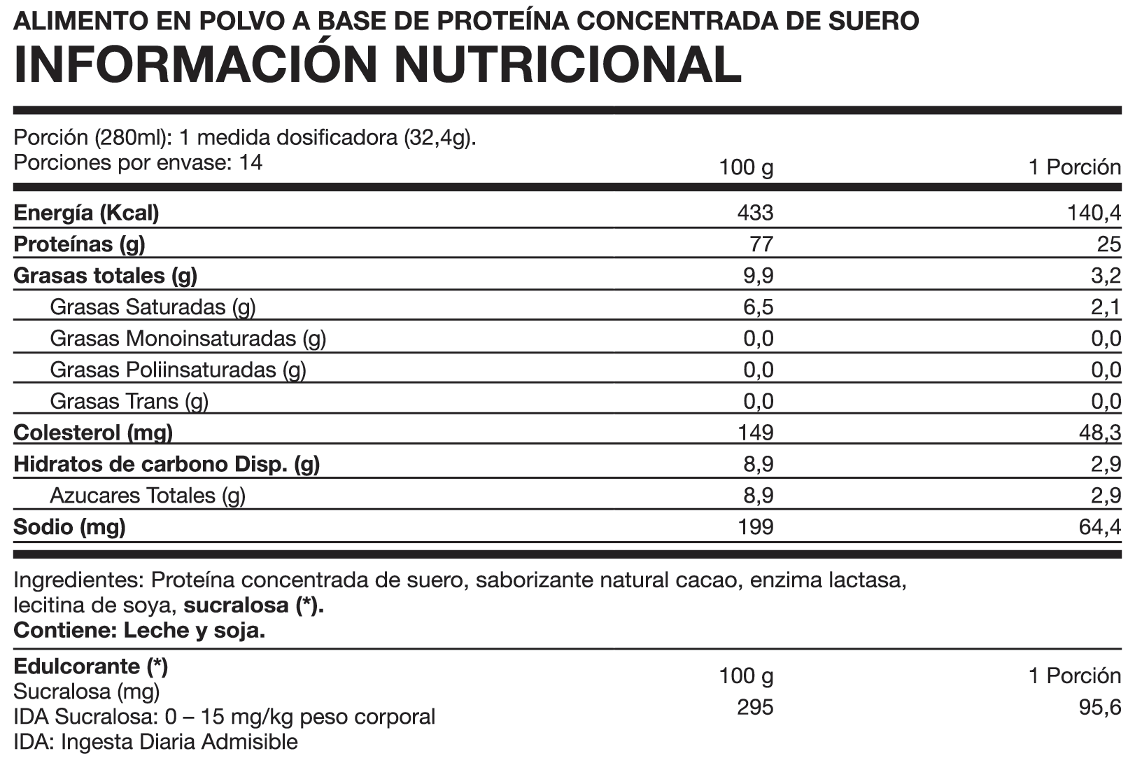100% Whey Protein Premium Line 1lbs Vainilla - Foodtech-1
