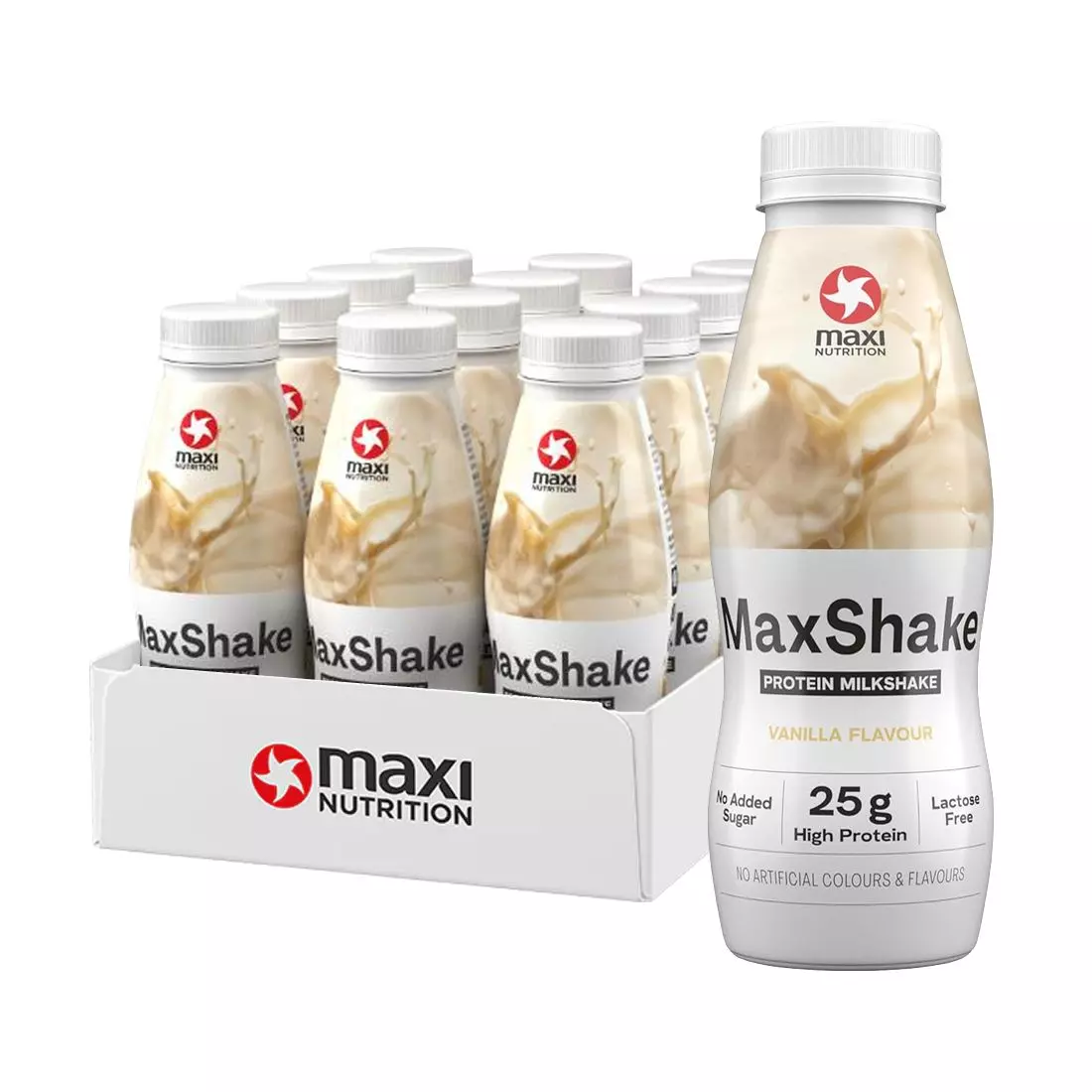 Caja MaxShake 12 Unid Vainilla - Maxi Nutrition-0