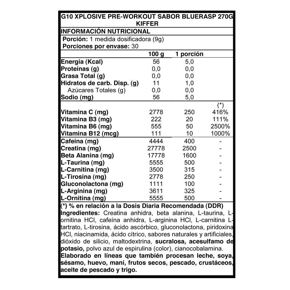 G10 Xplosive Pre Entreno 30 svs - Kiffer Blue Raspberries-1