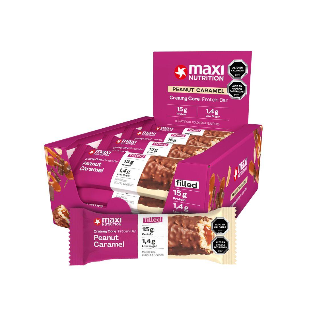 Caja Protein Bar Creamy Core 12 Unid Peanut - Maxi Nutrition-0