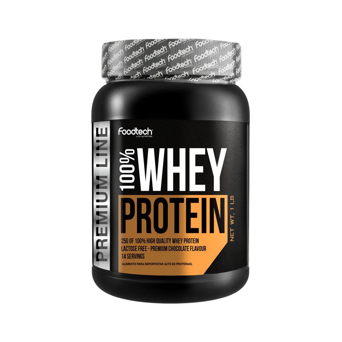 100% Whey Protein Premium Line 1lbs Chocolate - Foodtech-0