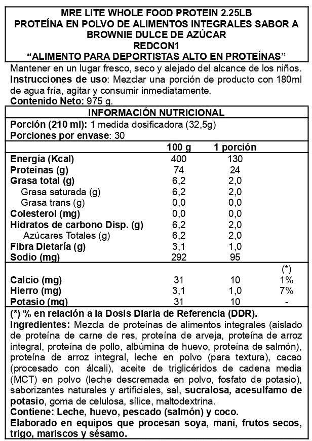 MRE Lite 2lbs Fudge Brownie - Redcon1-1