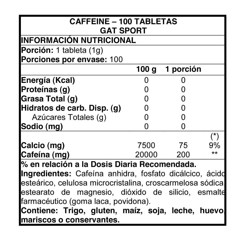 Caffeine 100 tabl - Gat Sport-1