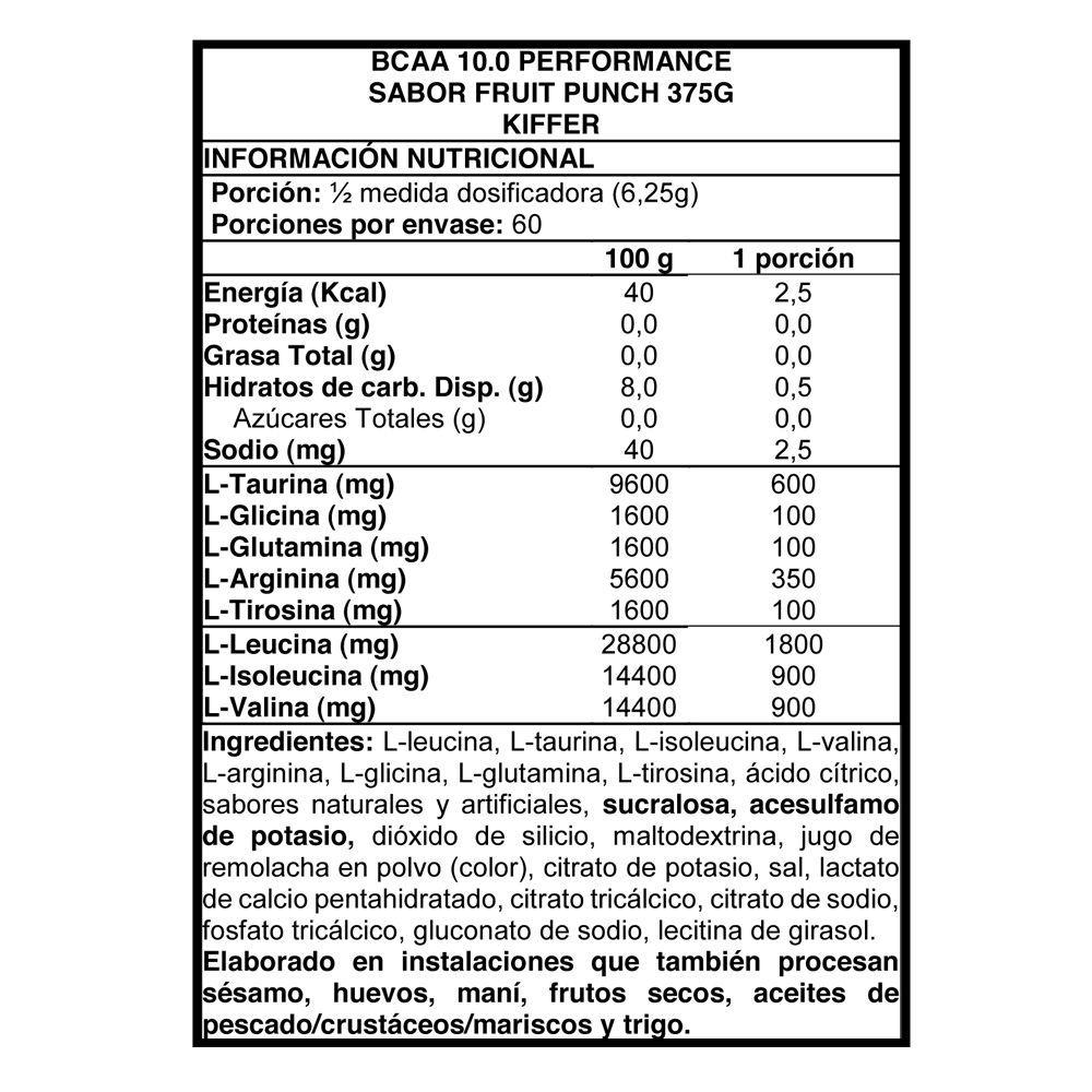 BCAA 10.0 Performance 30 svs - Kiffer Fruit Punch-1