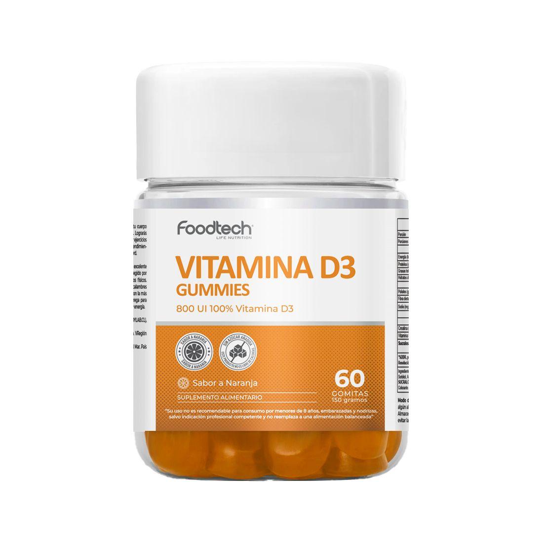 Vitamina D3 Gummies 60 Unid - Foodtech-0
