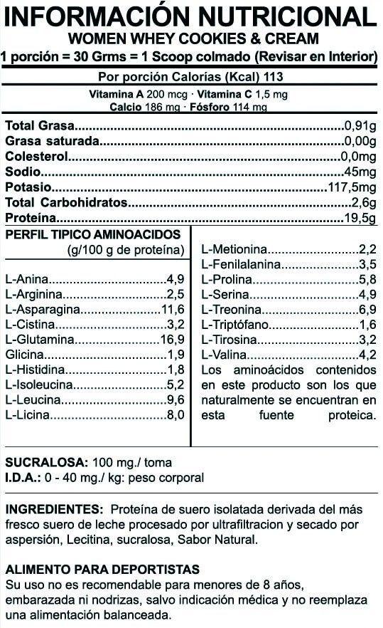 100% Women Whey 1lbs -Cookies and Cream-1