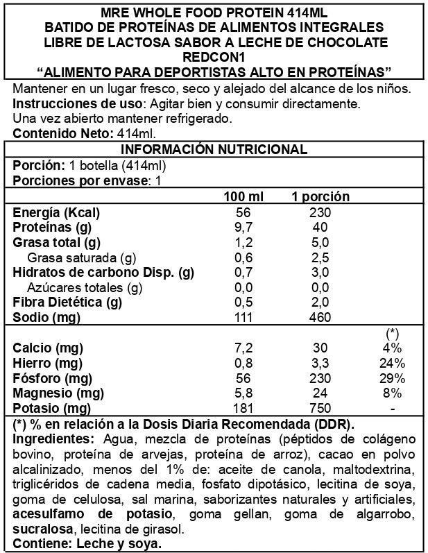 Caja MRE Protein Shake Bottle 12Uni Chocolate - Redcon1-1