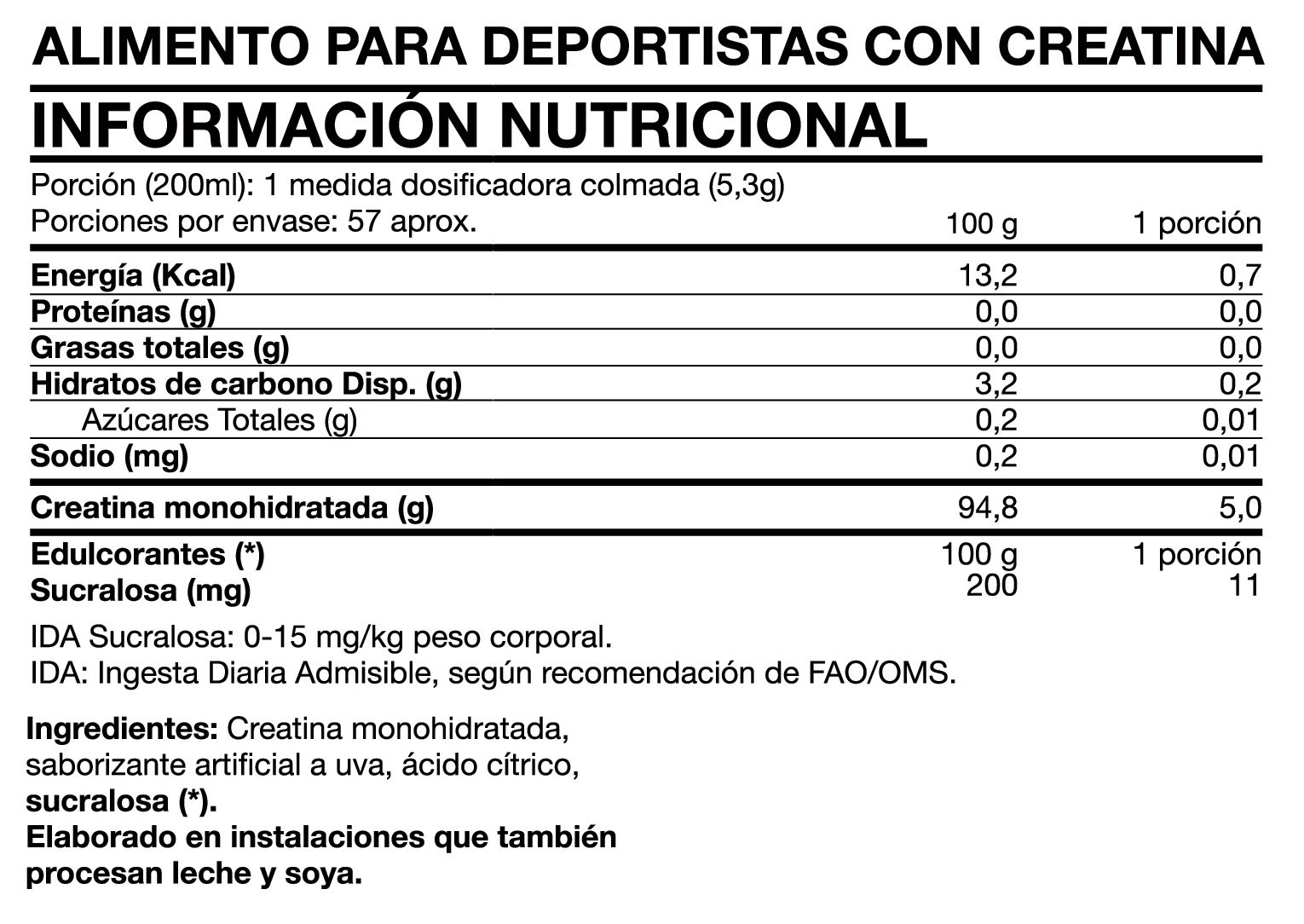 Tasty Creatine Monohydrate 300gr Grapes Bubble - Foodtech-1