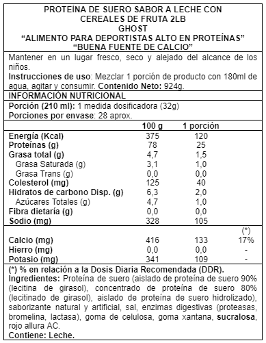 Whey Protein 2lbs Fruity Cereal Milk - Ghost-3