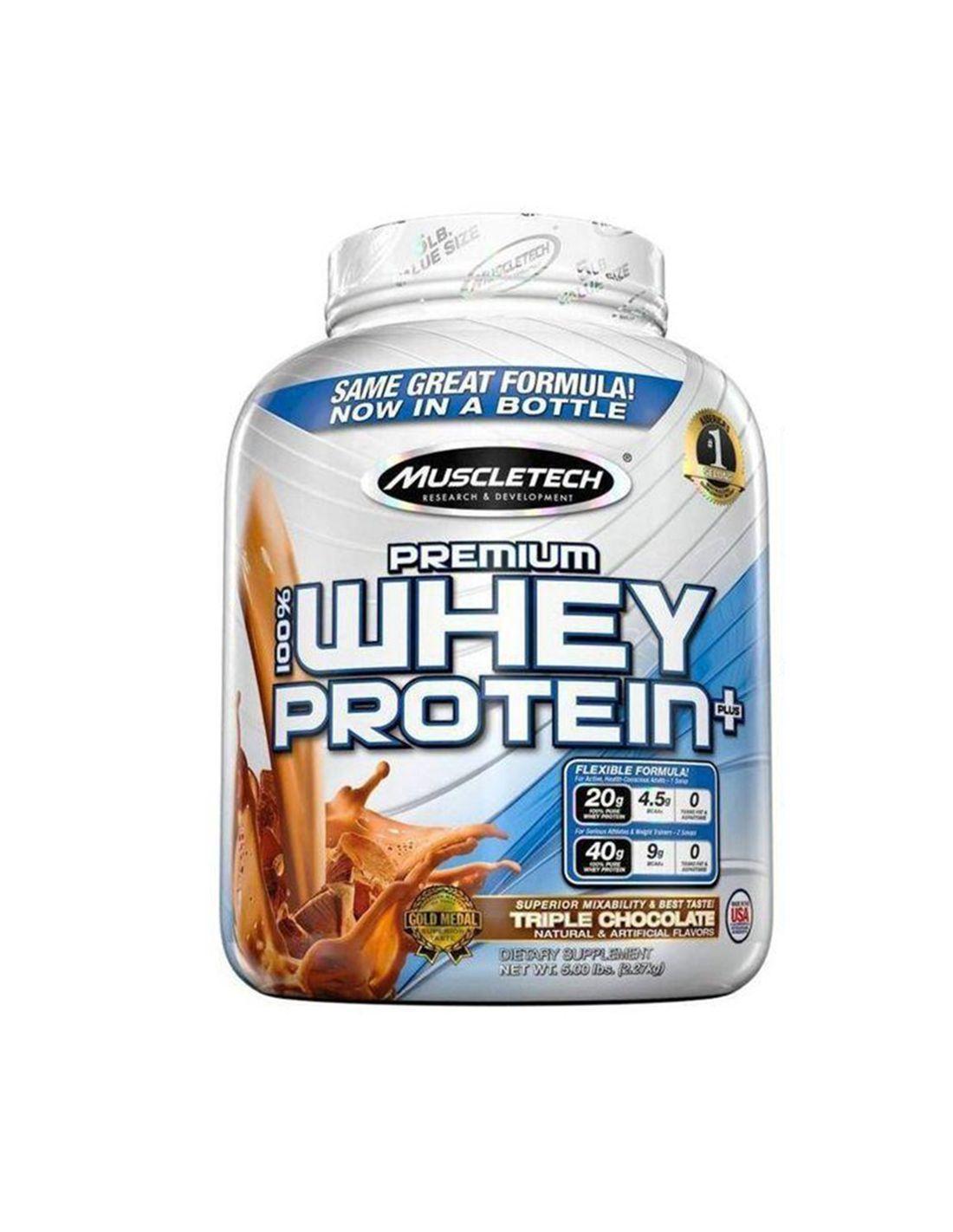 100% Whey Protein Plus 5 lbs - Muscletech Triple Chocolate-0