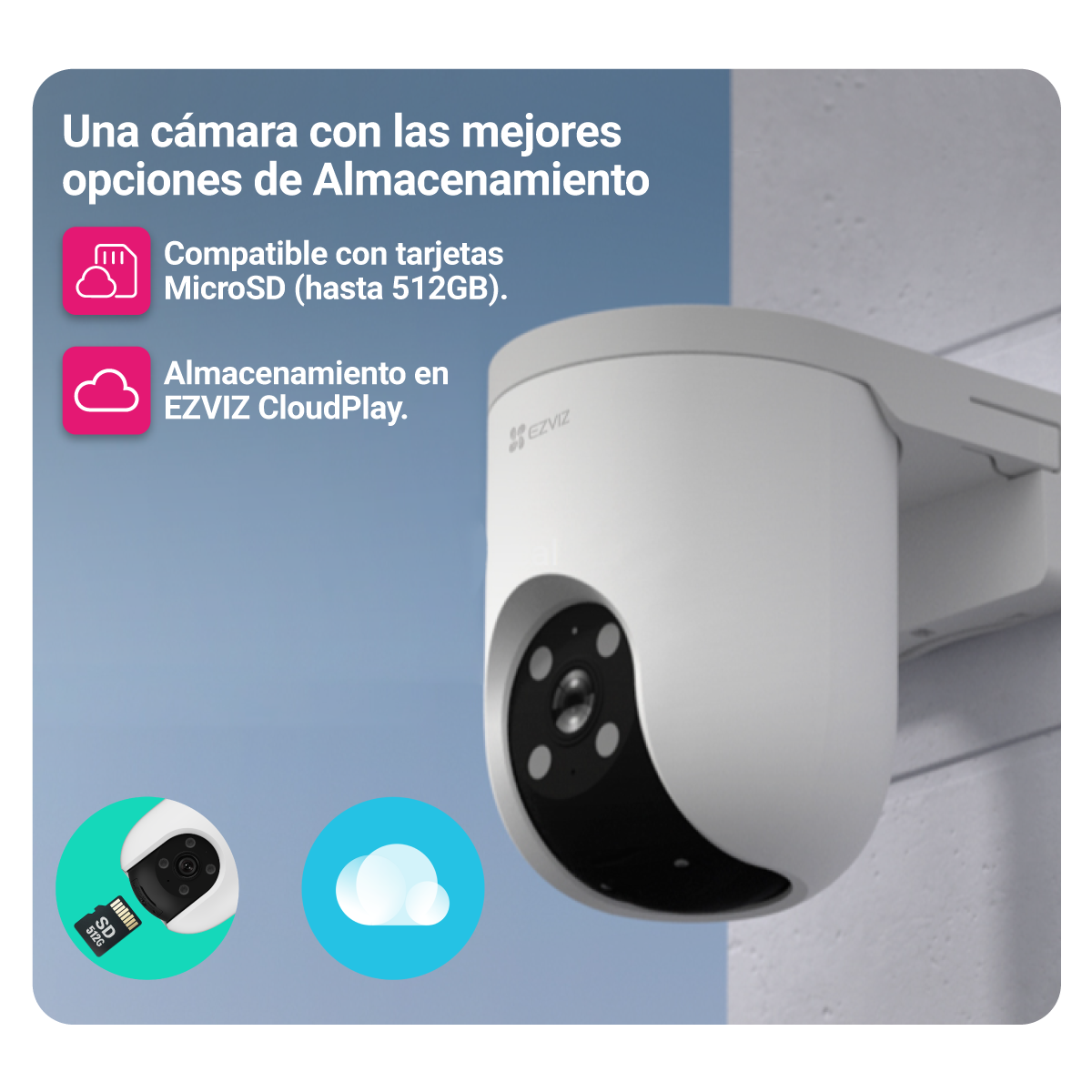 CAMARA DE SEGURIDAD WIFI H8C PRO 2K 3MP EZVIZ-3