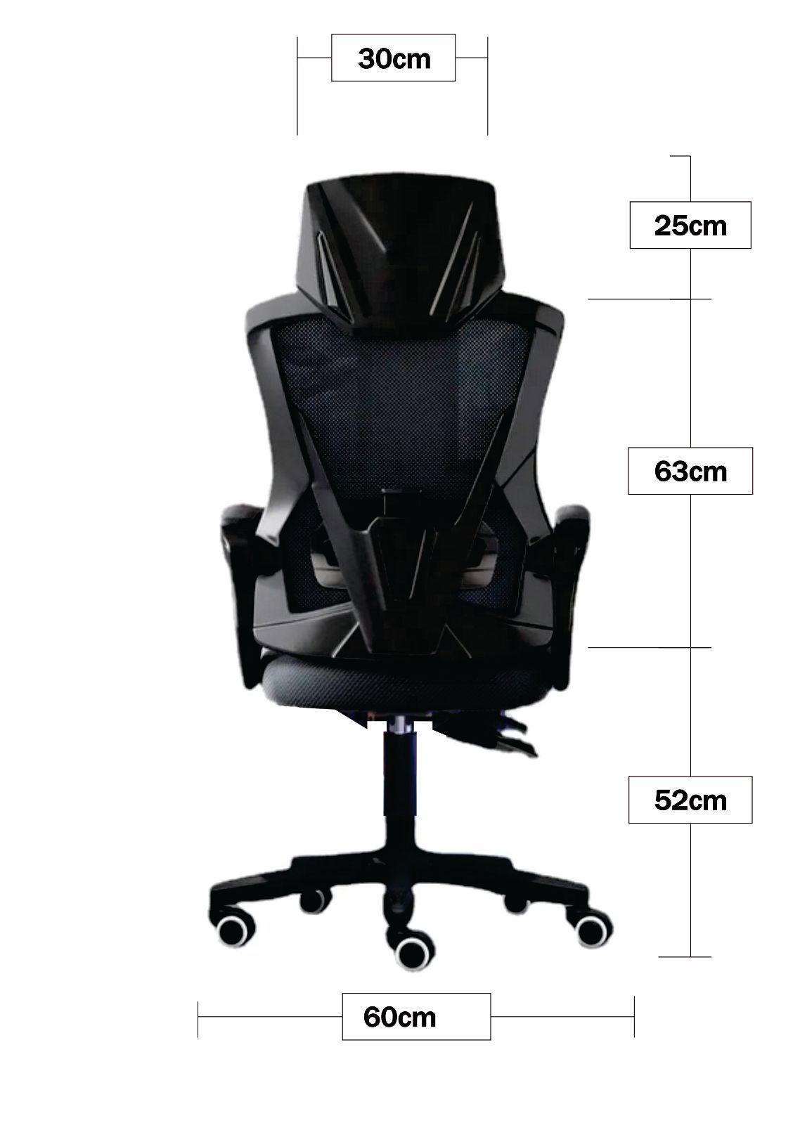 Silla De Escritorio Ajustable Ergonómica - Negro-2