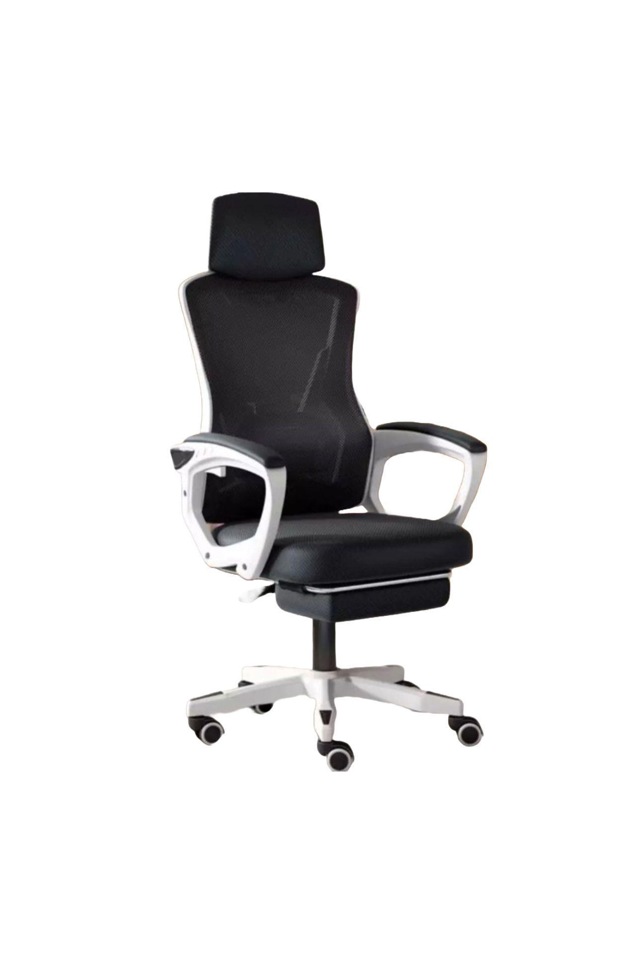 Silla De Escritorio Ajustable Ergonómica - Blanco-0