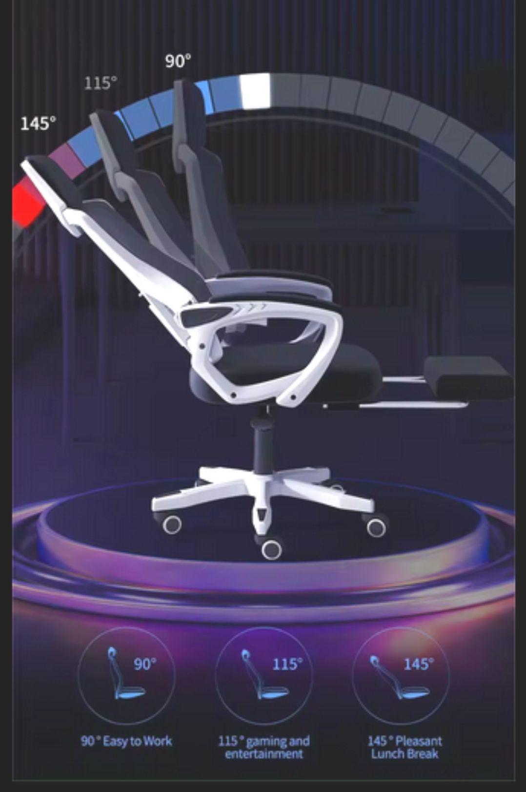 Silla De Escritorio Ajustable Ergonómica - Blanco-5