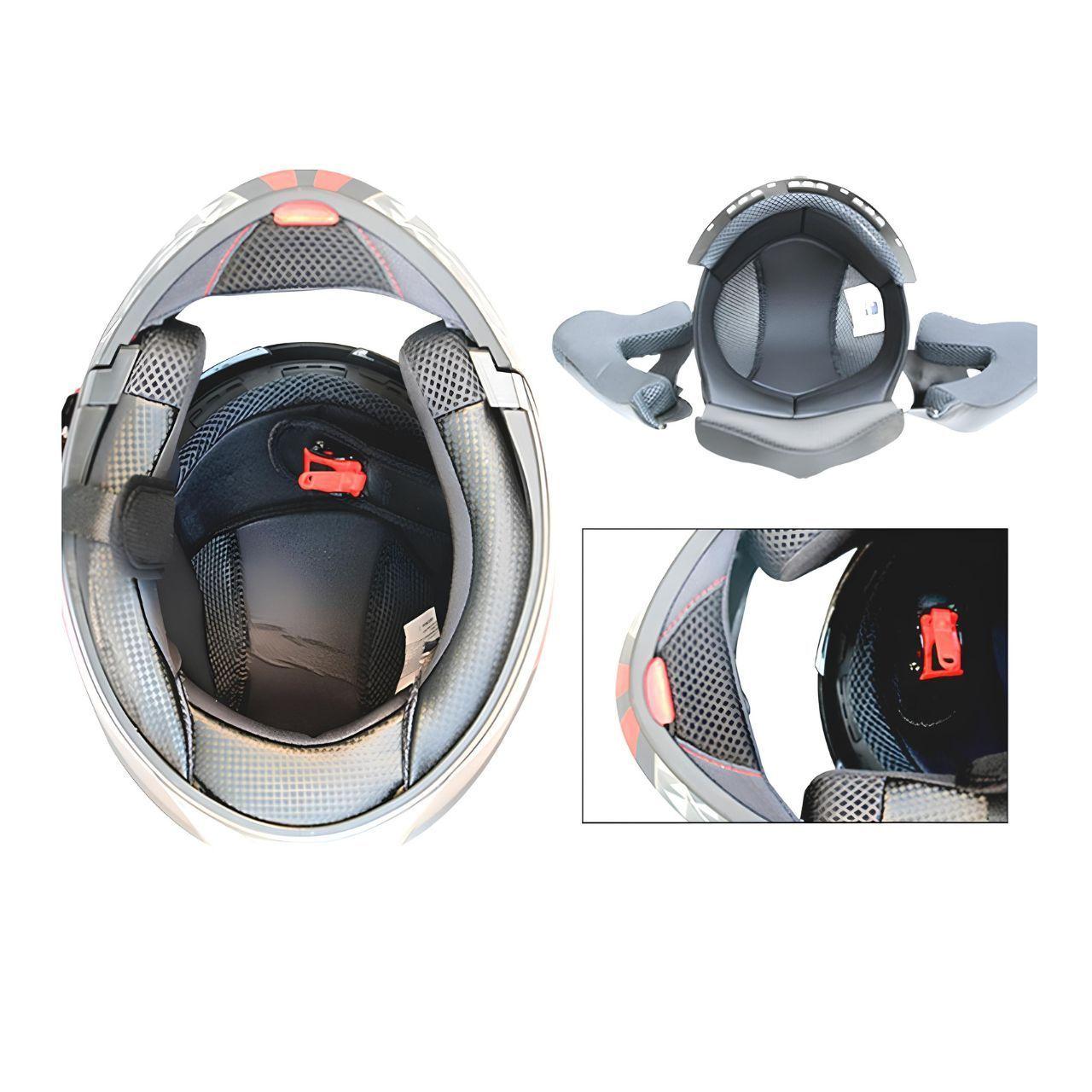Casco Moto Getnoog Kuqibao Con Bluetooth K10 - Blanco Gris-2