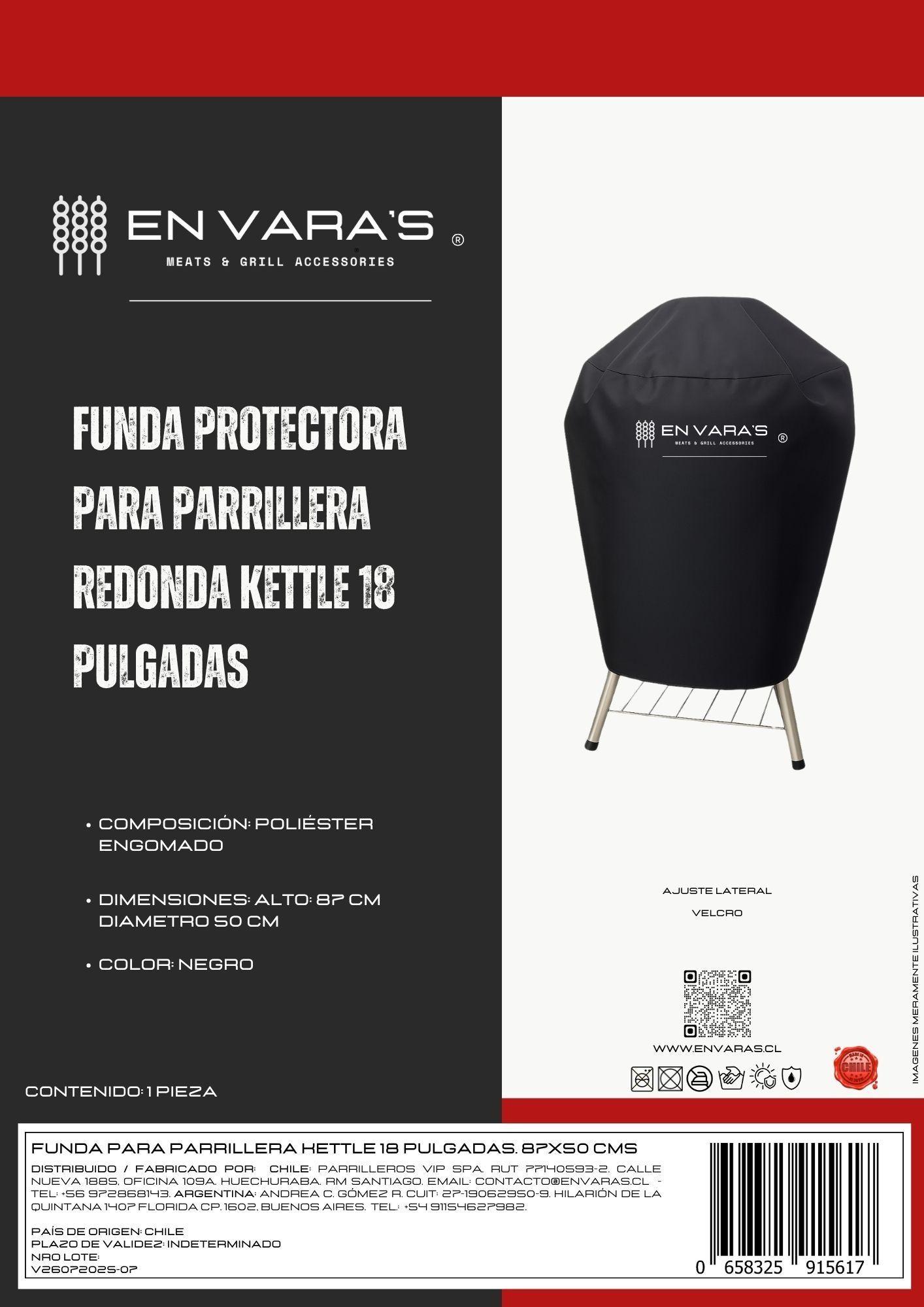 Funda cobertor para parrilla redonda  / parrillera Kettle 18 Pulgadas-2