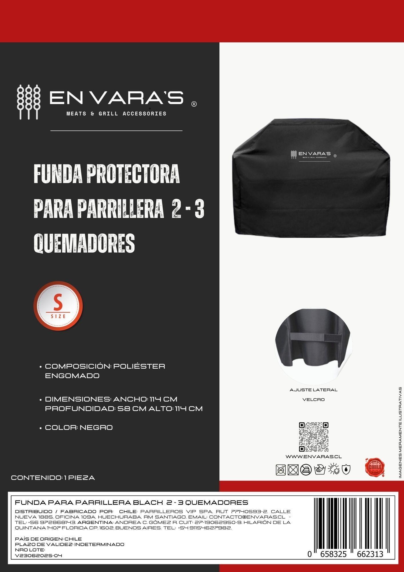 Funda cobertor para parrilla / parrillera 2-3 quemadores. Talla S -  water & sun proof-4