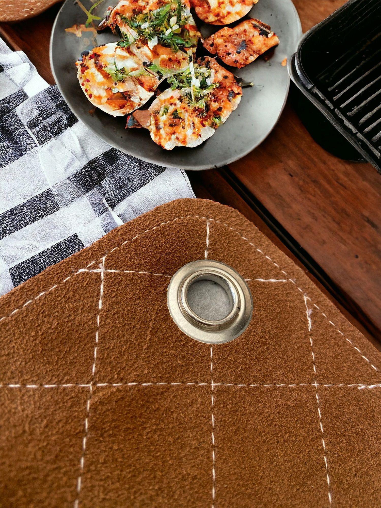 Paño aislante De Luxe para cocina / asado 100% Cuero 20x20cms-3