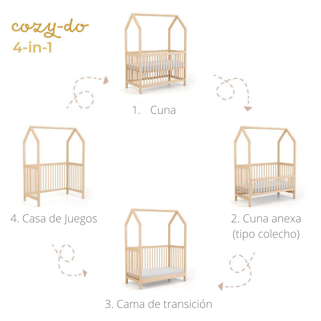 Cuna Cozy Do 4 en 1 Geuther-7