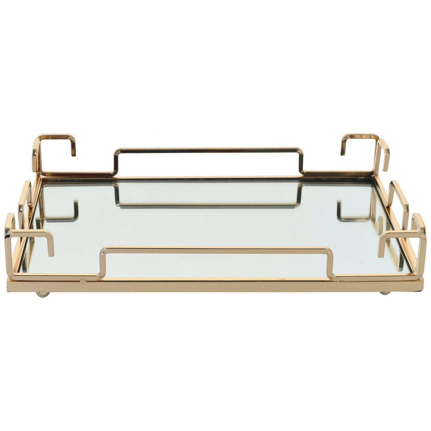 Centro de Mesa Decorativo Augsburgo Rectangular Gold-0