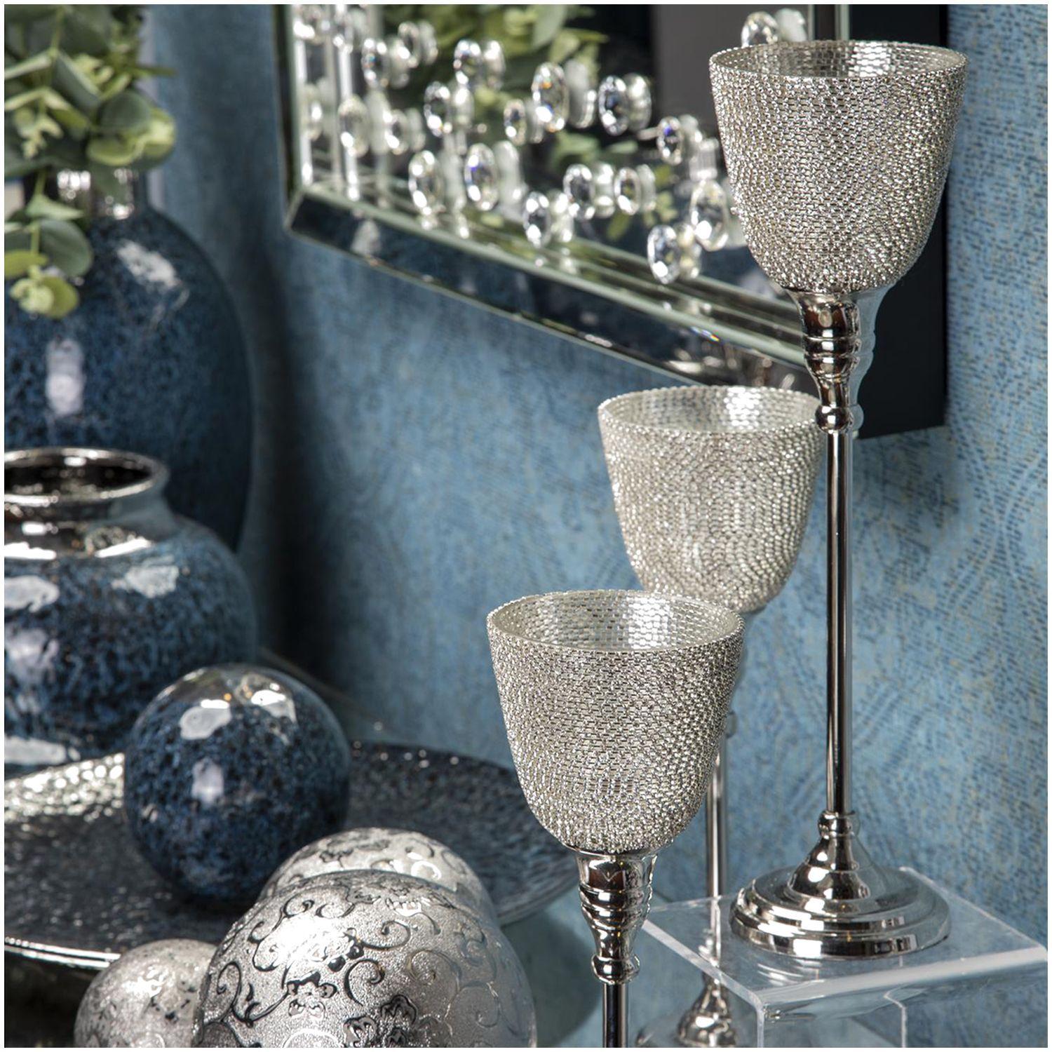 Centro de Mesa Decorativo Amberes Silver Plus-3
