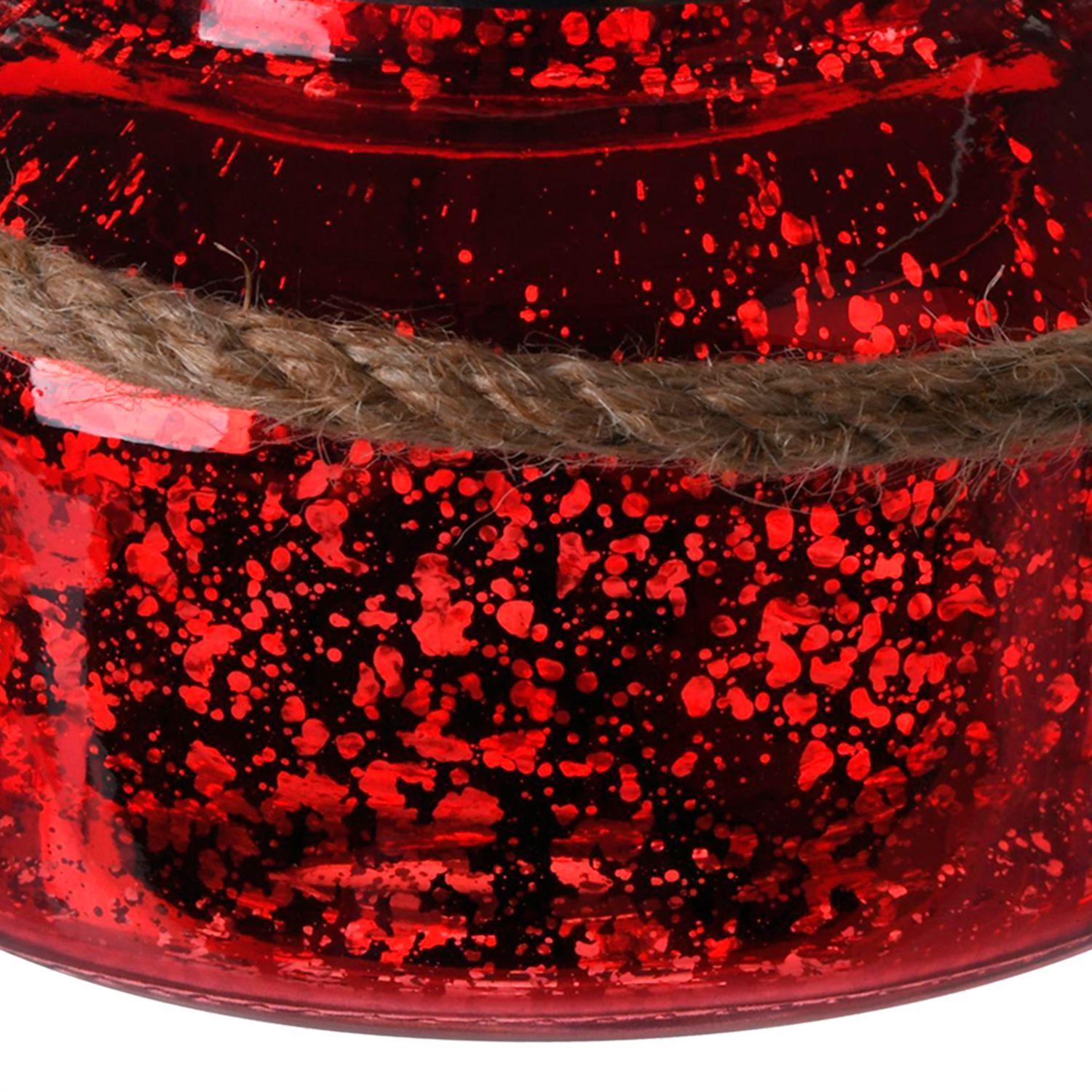 Fanal Decorativo Navideño Rojo Bajo-1