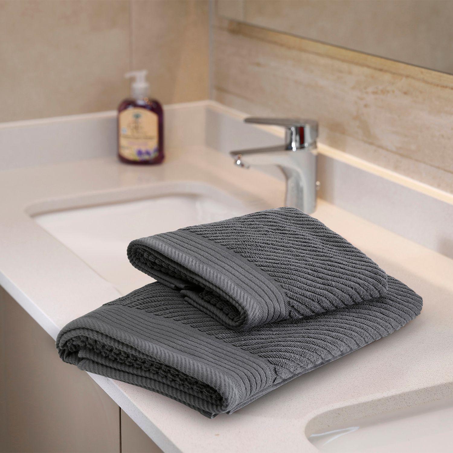 Juego de Toallas de Baño Jacquard Grafito-2