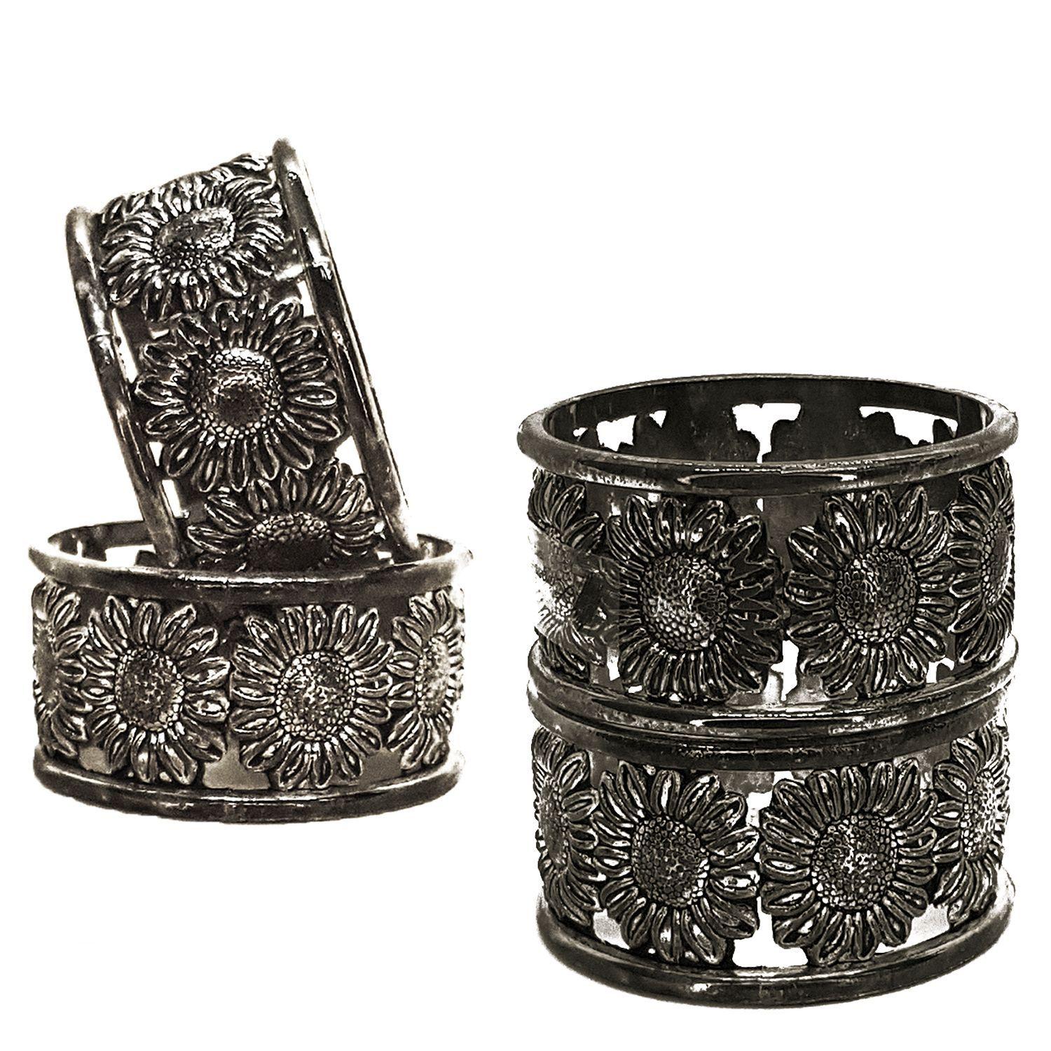 Jgo Servilletero Decorativo Brazaletes Silver 4Pzs-2