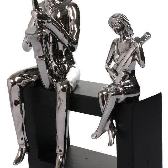 Figura Decorativa Músicos Silver-2