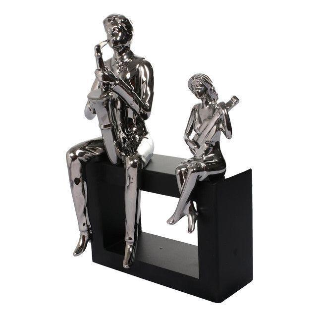Figura Decorativa Músicos Silver-3