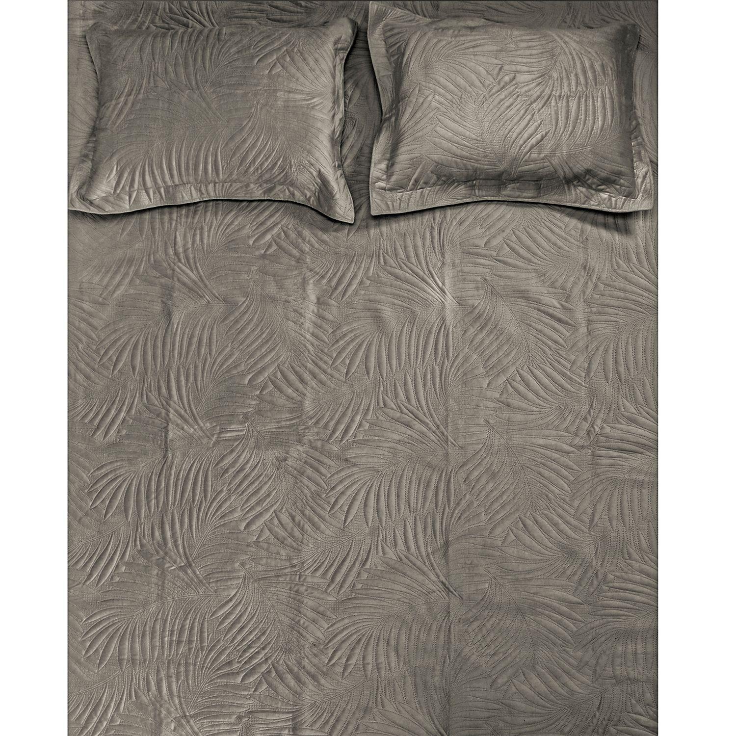 Quilt Liso Velvet Ibiza Gris Superking-3
