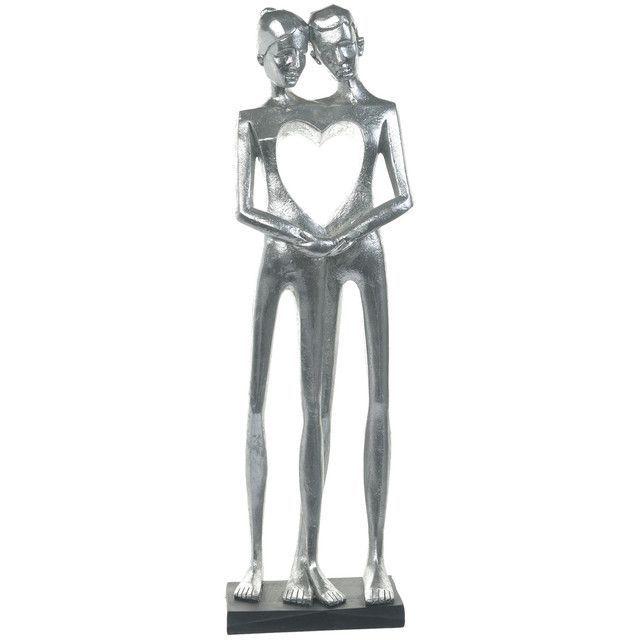 Figura Decorativa Pareja Abstracta Silver-0