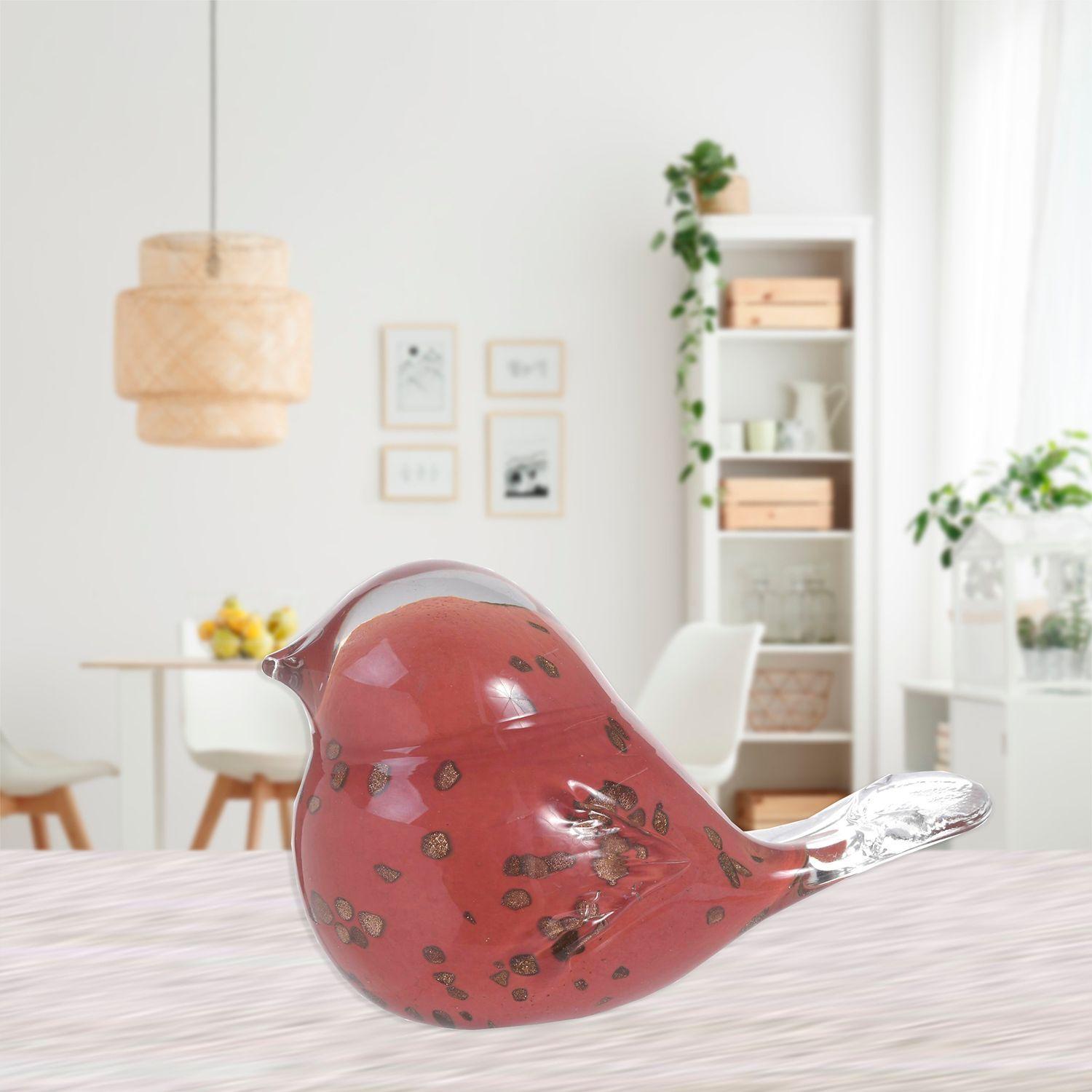Figura Decorativa Pajaro Bordeaux-3