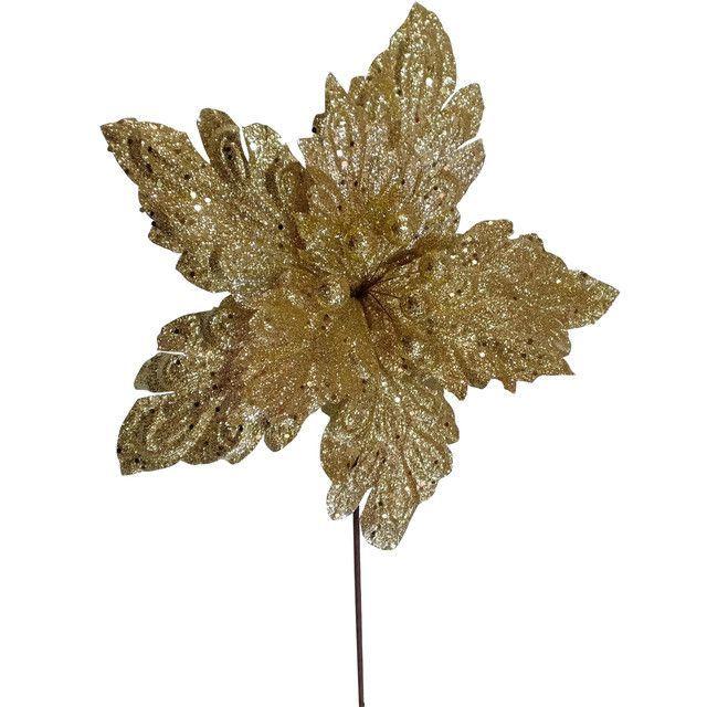Poinsetia Navideña Gold 34 Cms.-0