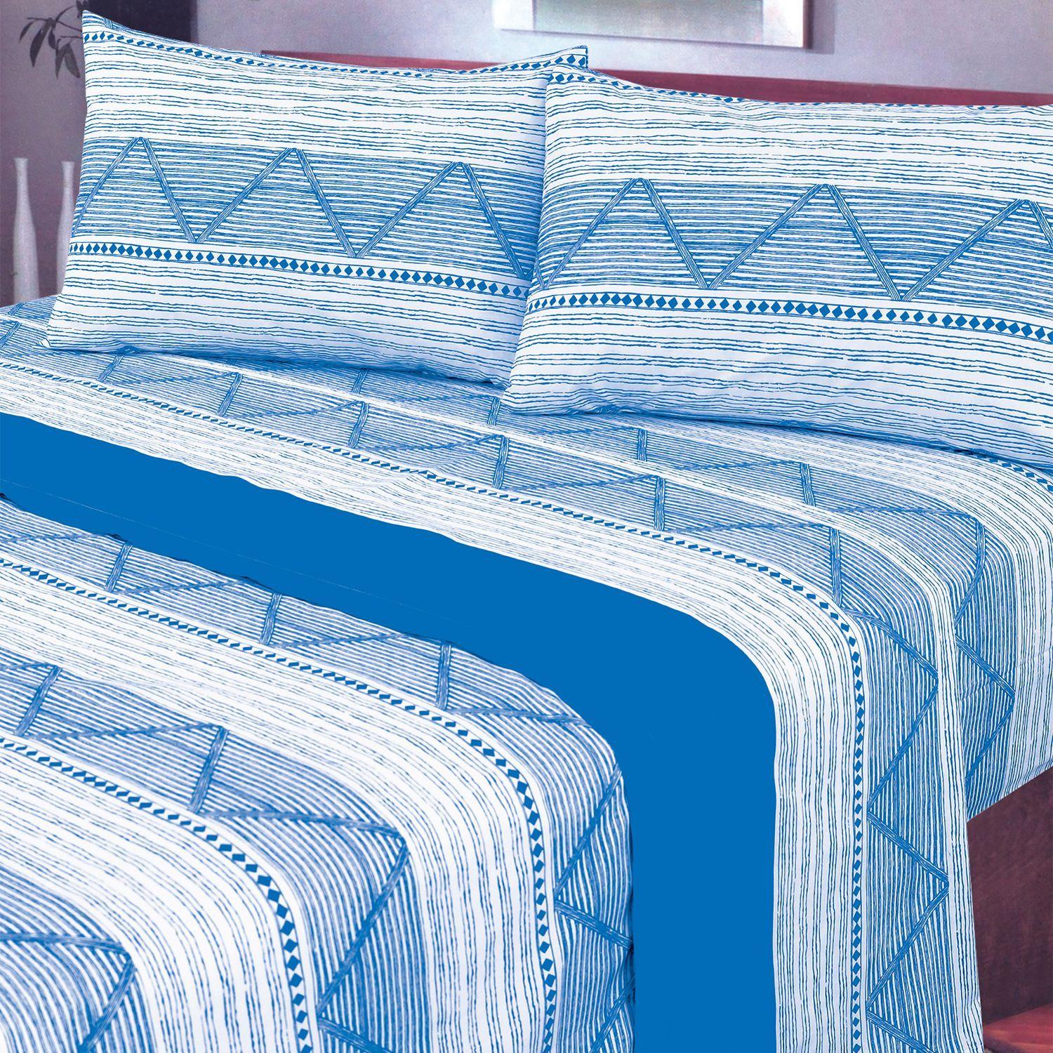 Juego de Sábanas T144 2 Plazas Napoli Blue-3