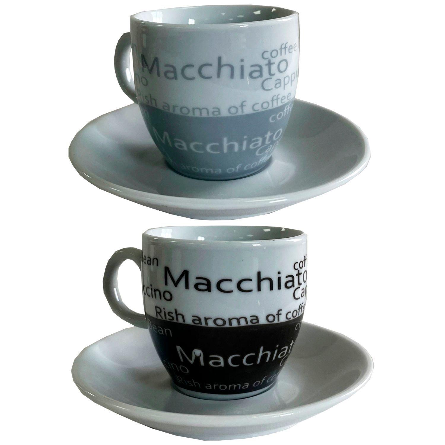 Juego de Tazas Decorativo Café Cappuccino 8 Piezas-2