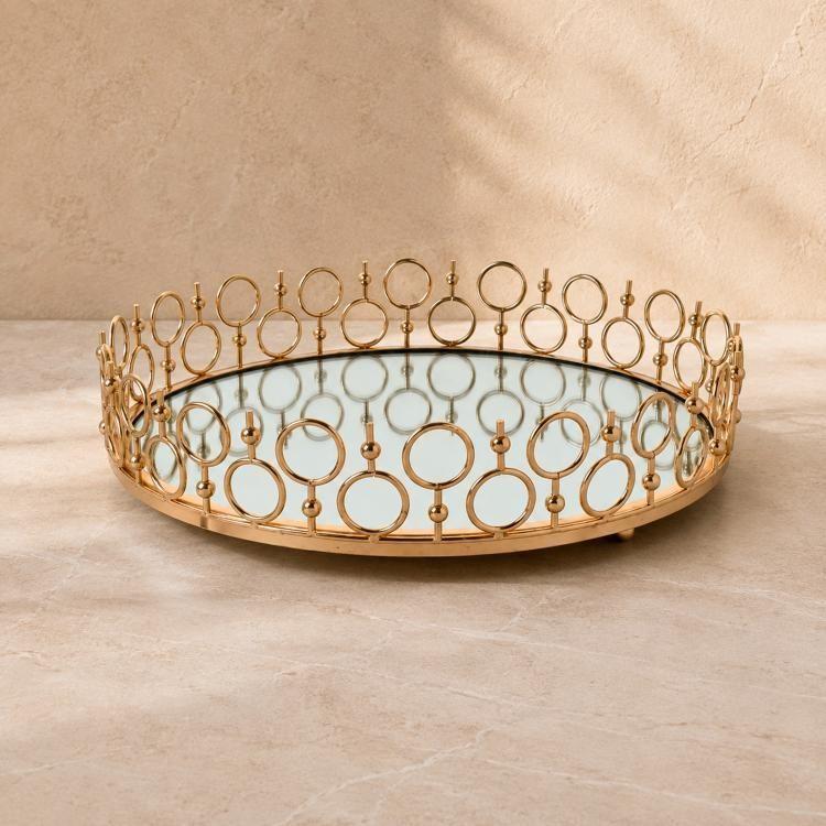Centro de Mesa Decorativo Amberes Circular Gold-0