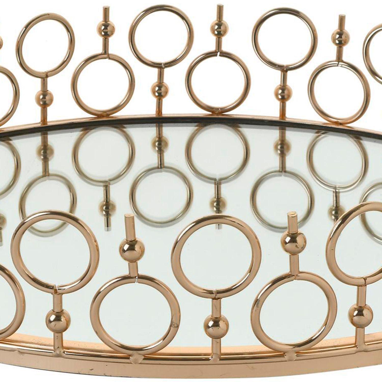 Centro de Mesa Decorativo Amberes Circular Gold-2